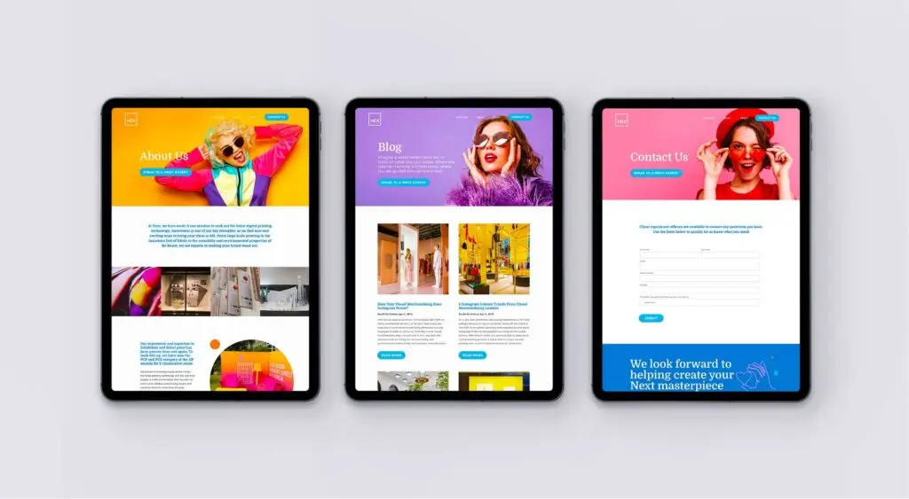 the goal for next printing was to increase brand awareness and grow the number of sales-qualified leads coming into the business from their website, next website